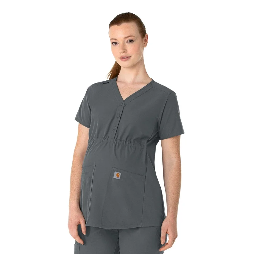 Force Essentials Henley-scrubbluse til gravide