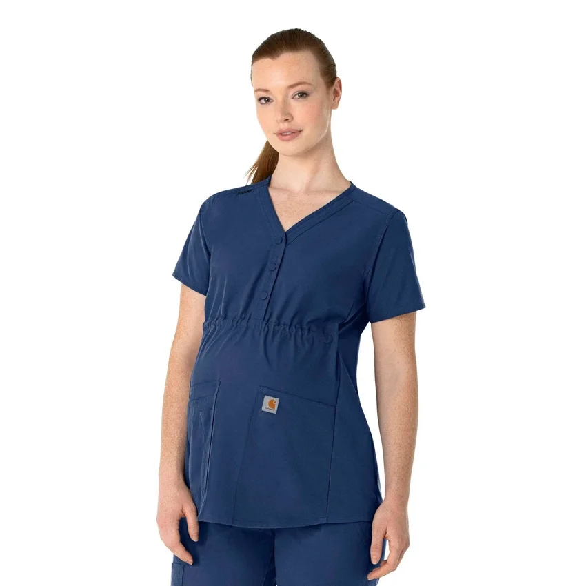 Force Essentials Henley-scrubbluse til gravide