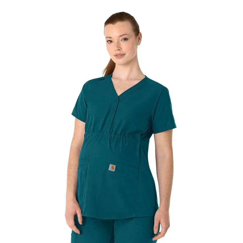 Force Essentials Henley-scrubbluse til gravide