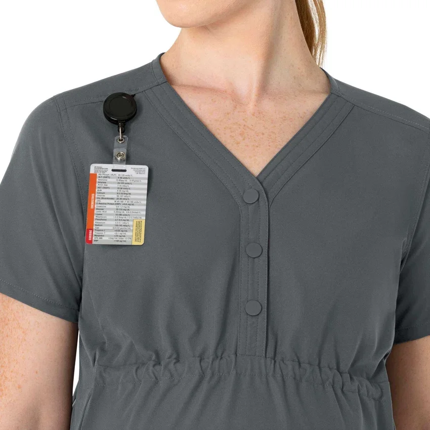 Force Essentials Henley-scrubbluse til gravide