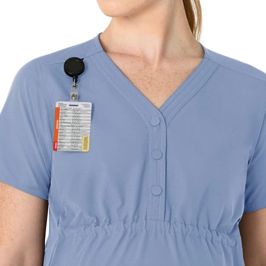Force Essentials Henley-scrubbluse til gravide