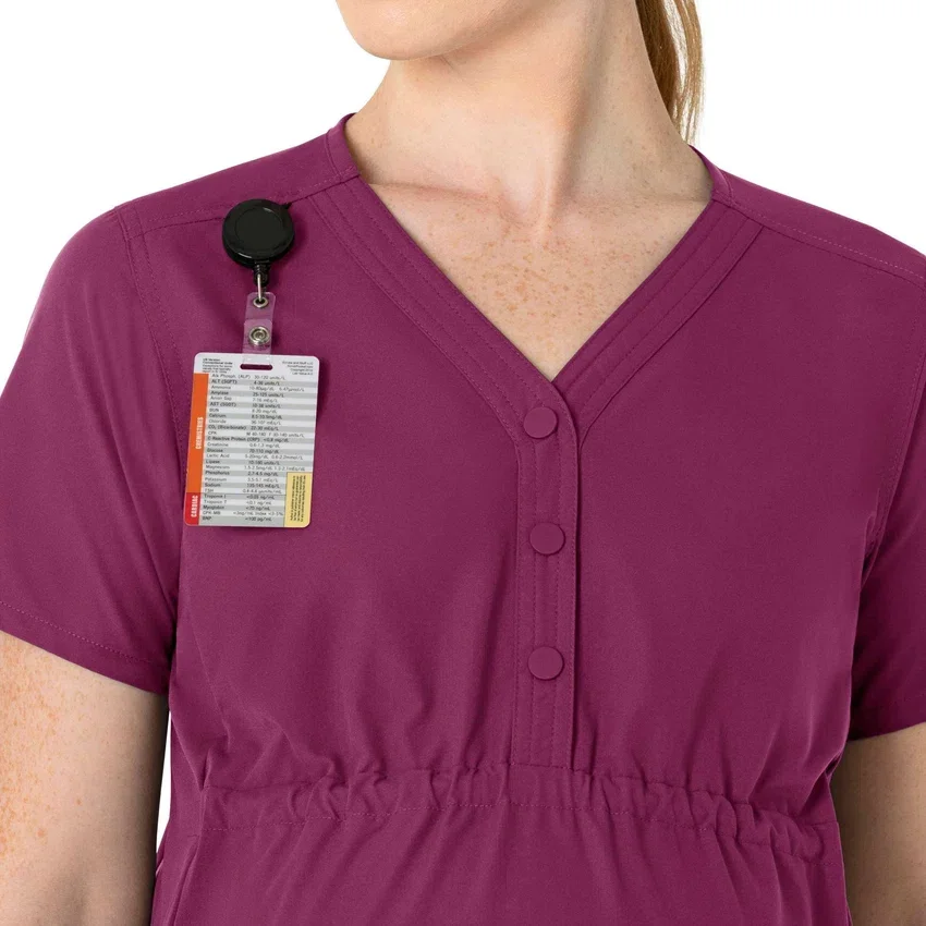 Force Essentials Henley-scrubbluse til gravide