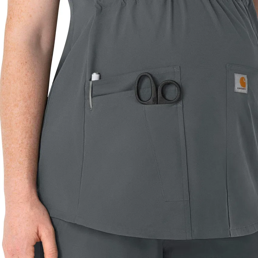 Force Essentials Henley-scrubbluse til gravide