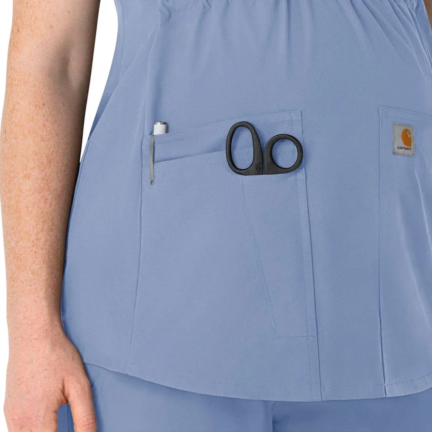 Force Essentials Henley-scrubbluse til gravide