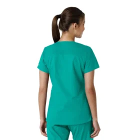 Force Essentials V-hals strikpanelet-scrubbluse til kvinder