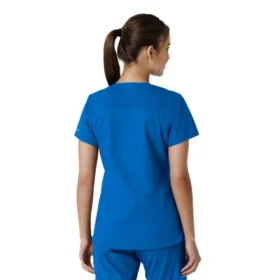 Force Essentials V-hals strikpanelet-scrubbluse til kvinder