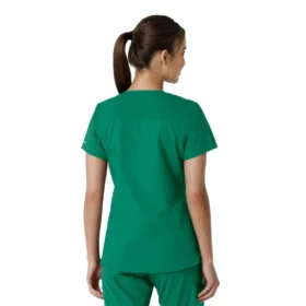 Force Essentials V-hals strikpanelet-scrubbluse til kvinder
