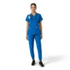 Force Essentials V-hals strikpanelet-scrubbluse til kvinder