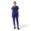 Force Essentials V-hals strikpanelet-scrubbluse til kvinder