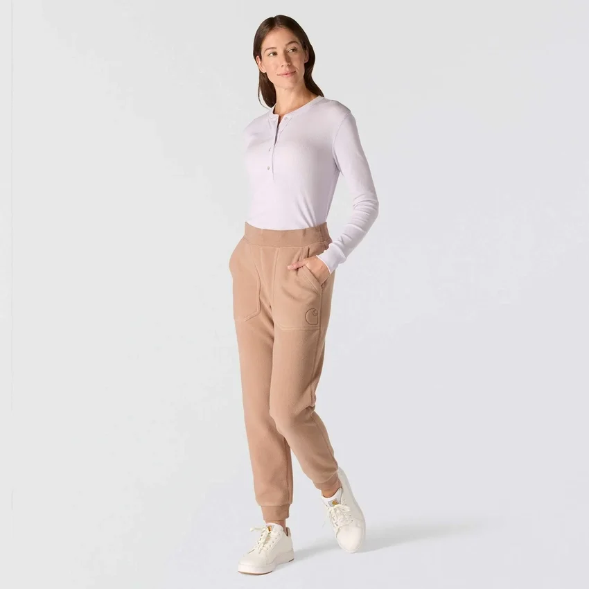 Force-fleece-joggingbukser til kvinder med afslappet pasform