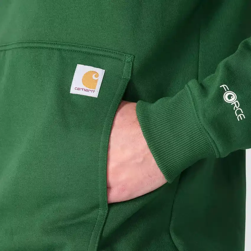 Force-hettetrøje til mænd med logo og fugttransporterende egenskaber