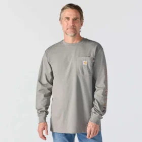 Force Irvine Fr langærmet T-shirt med flamme-grafik til mænd – Flammebestandige skjorter