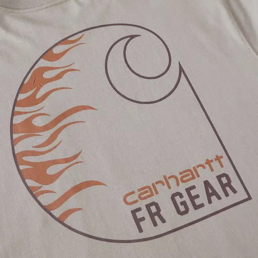 Force Irvine Fr langærmet T-shirt med flamme-grafik til mænd – Flammebestandige skjorter