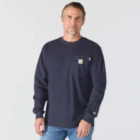 Force Irvine FR langærmet T-shirt med olierig-motiv til mænd – flammehæmmende skjorter