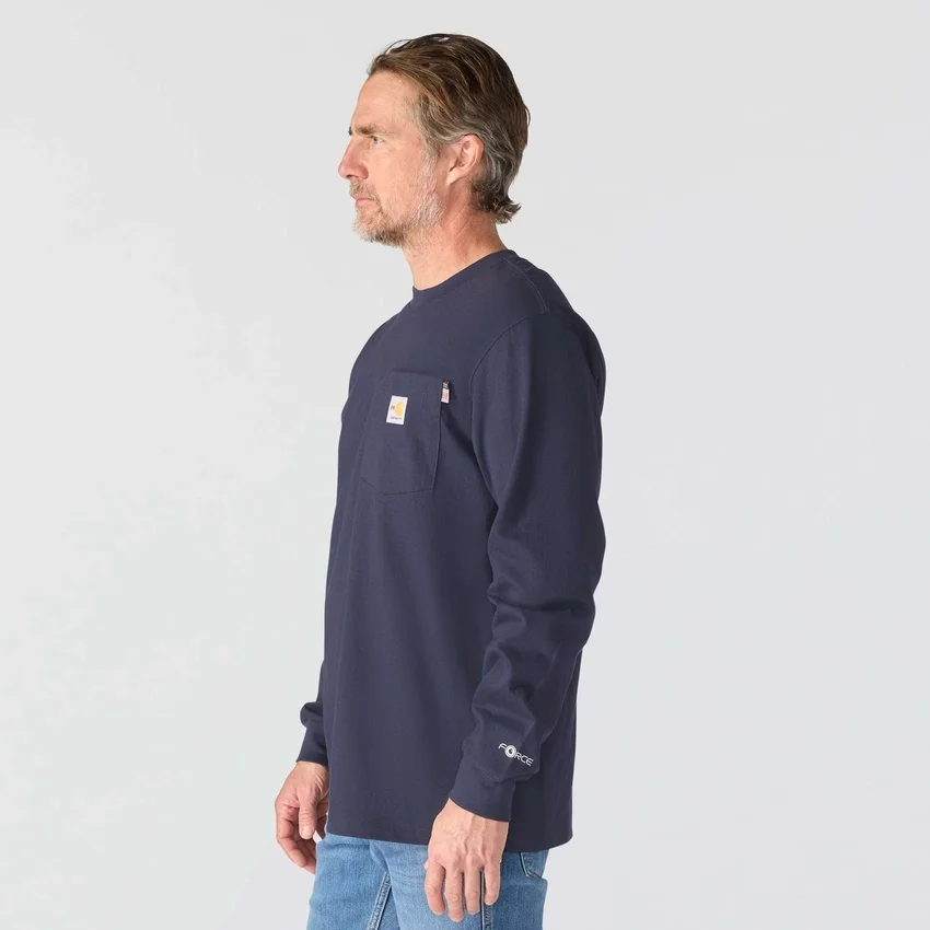 Force Irvine FR langærmet T-shirt med olierig-motiv til mænd – flammehæmmende skjorter