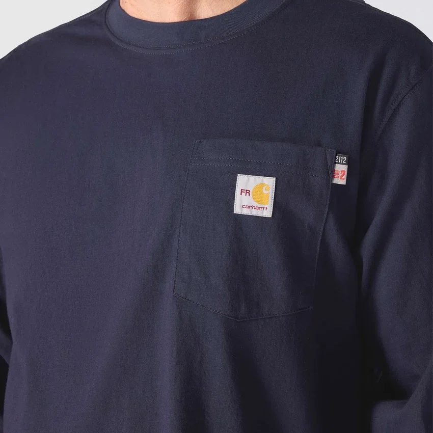 Force Irvine FR langærmet T-shirt med olierig-motiv til mænd – flammehæmmende skjorter