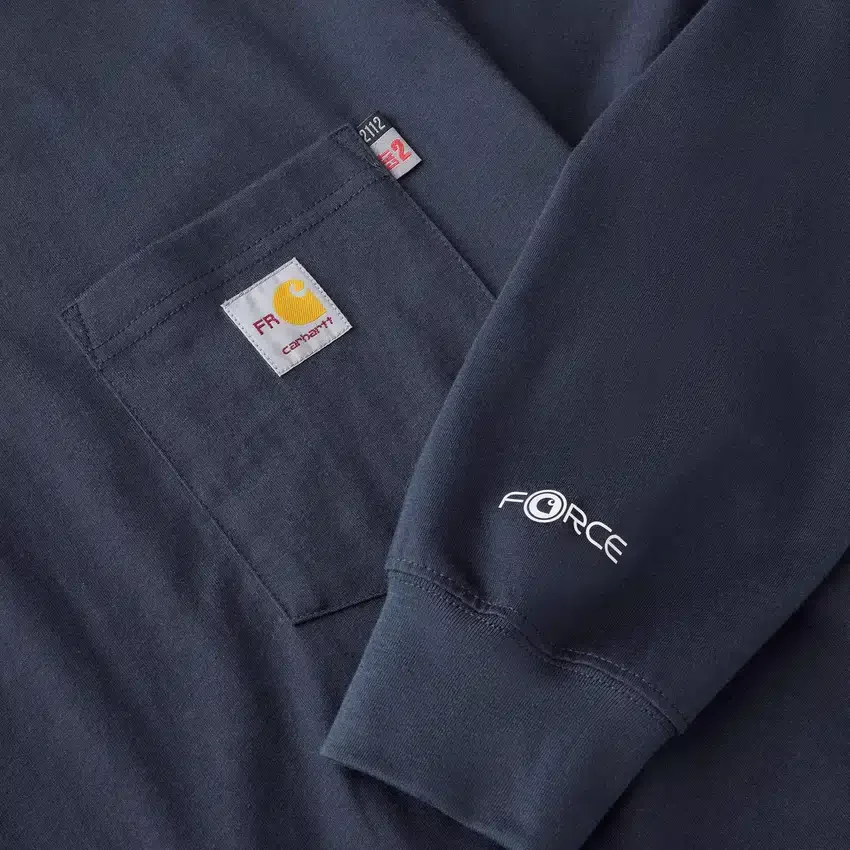 Force Irvine FR langærmet T-shirt med olierig-motiv til mænd – flammehæmmende skjorter