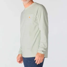 Force langærmet, svedtransporterende T-shirt med lomme til mænd
