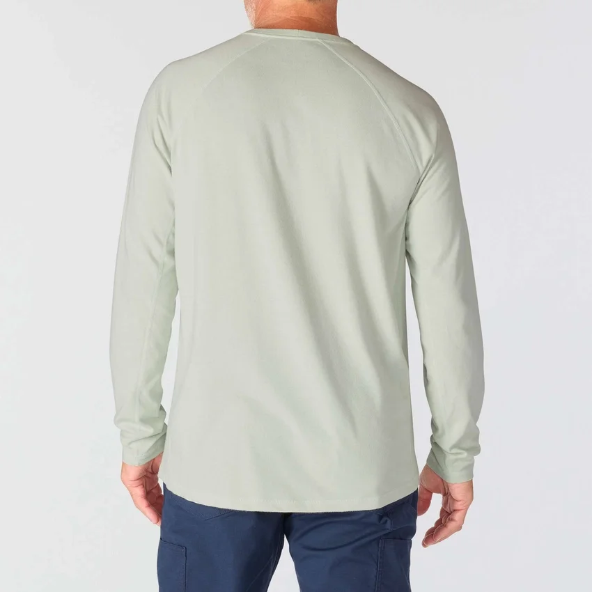 Force langærmet, svedtransporterende T-shirt med lomme til mænd
