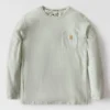 Force langærmet, svedtransporterende T-shirt med lomme til mænd
