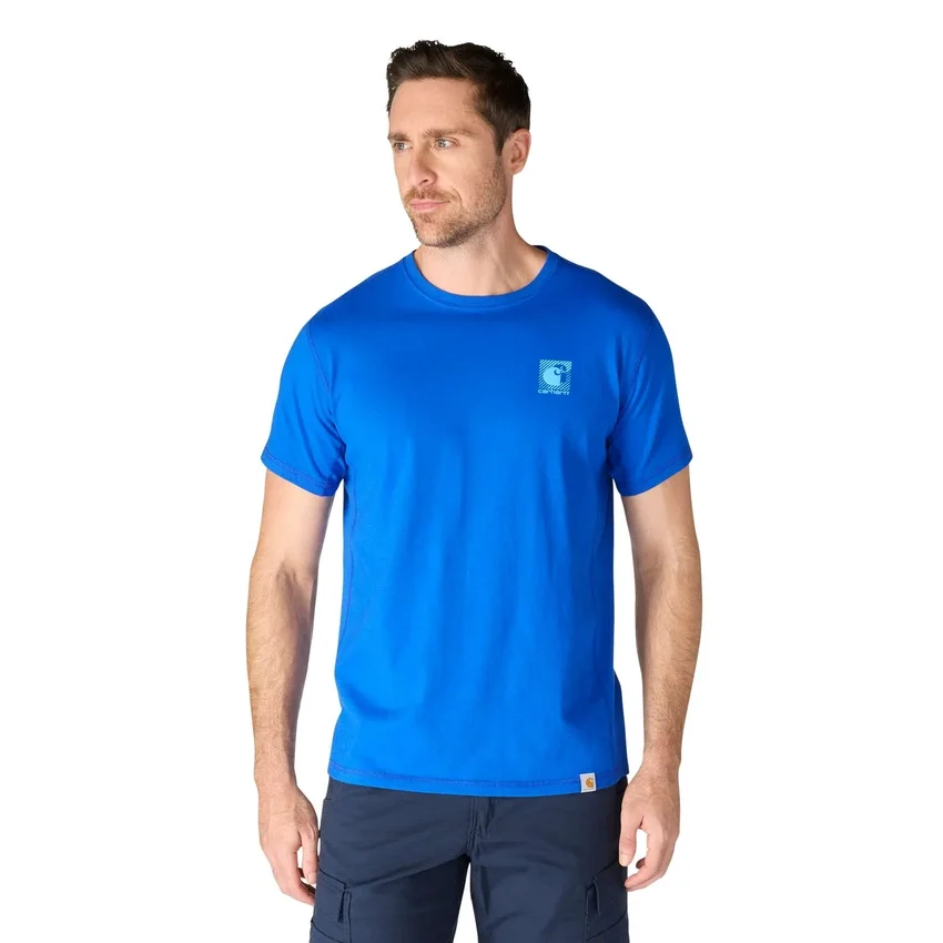 Force åndbar, fugttransporterende T-shirt med logo til mænd
