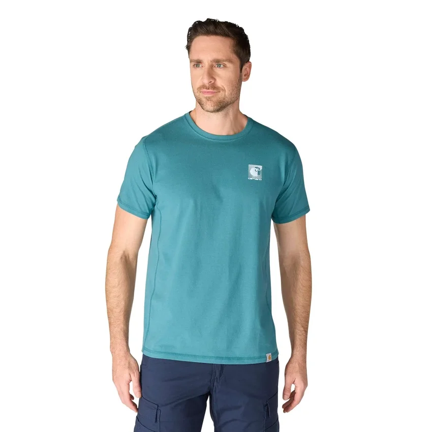 Force åndbar, fugttransporterende T-shirt med logo til mænd