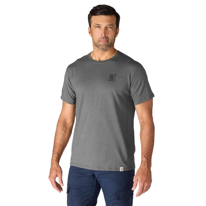 Force åndbar, fugttransporterende T-shirt med logo til mænd