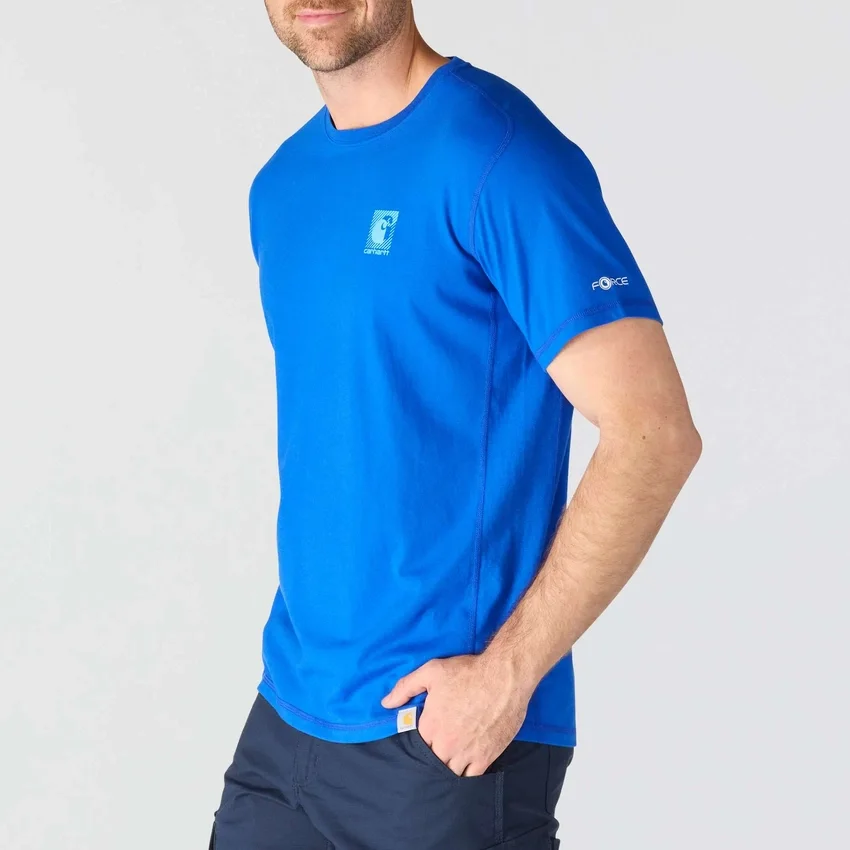 Force åndbar, fugttransporterende T-shirt med logo til mænd