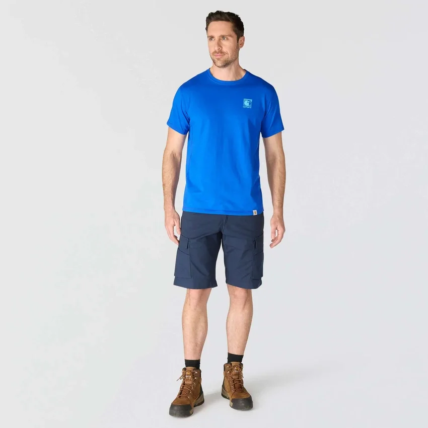 Force åndbar, fugttransporterende T-shirt med logo til mænd