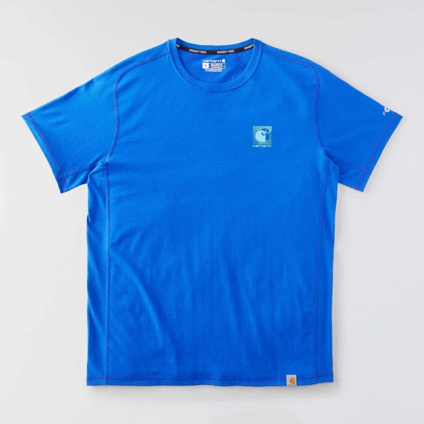 Force åndbar, fugttransporterende T-shirt med logo til mænd