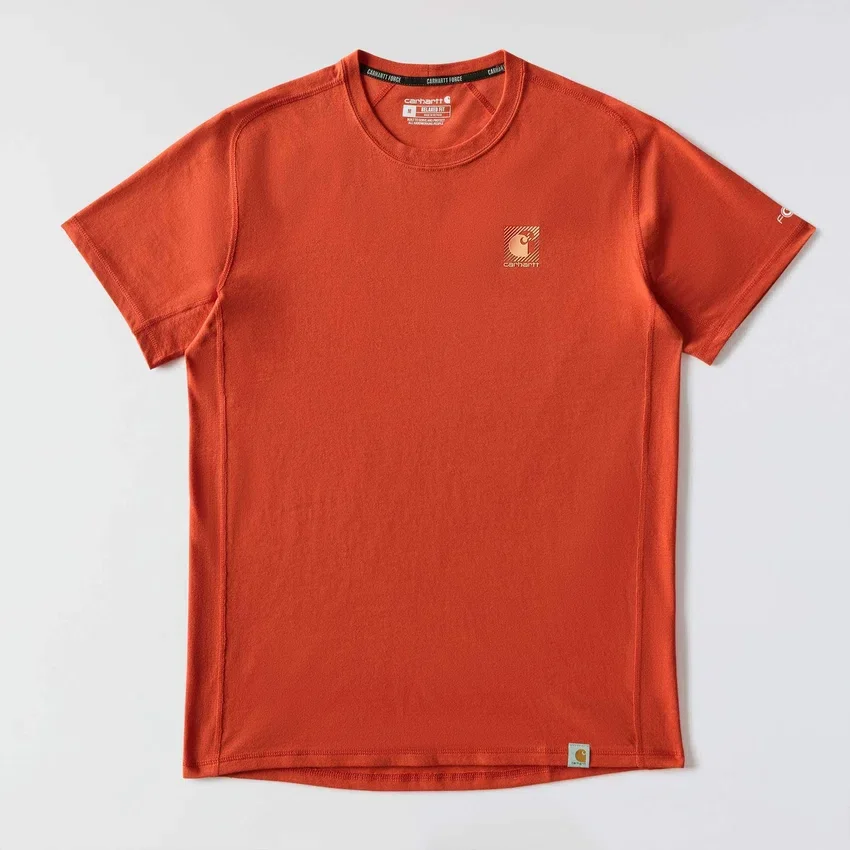 Force åndbar, fugttransporterende T-shirt med logo til mænd