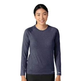Force Sub-Scrubs meleret performance-t-shirt med lange løse ærmer til kvinder