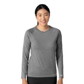 Force Sub-Scrubs meleret performance-t-shirt med lange løse ærmer til kvinder