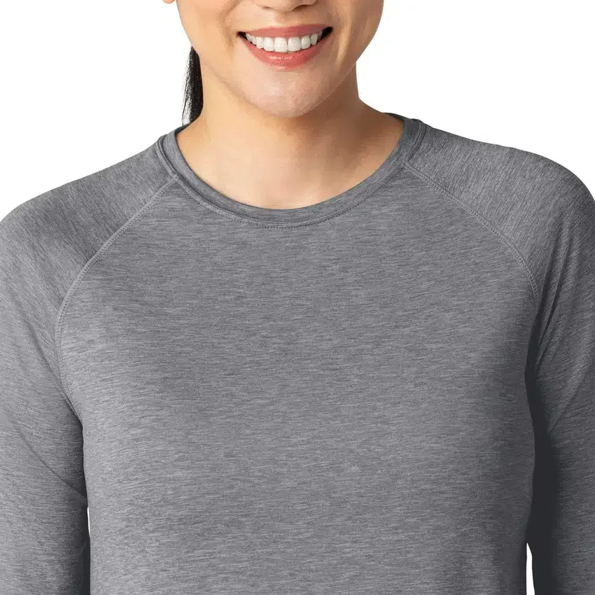 Force Sub-Scrubs meleret performance-t-shirt med lange løse ærmer til kvinder