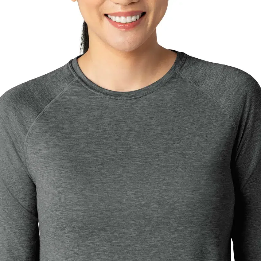 Force Sub-Scrubs meleret performance-t-shirt med lange løse ærmer til kvinder