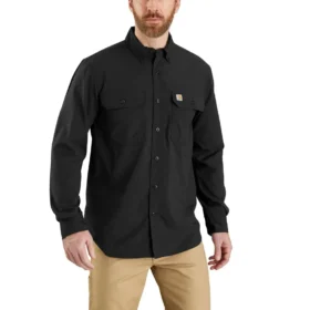 Force Sun Defender™ Chambray langærmet skjorte i afslappet pasform til mænd – solbeskyttende skjorter