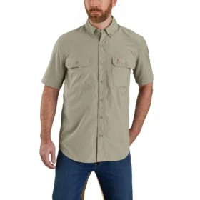 Force Sun Defender™ Chambray-skjorte til mænd med afslappet pasform og løse ærmer – solbeskyttende skjorter