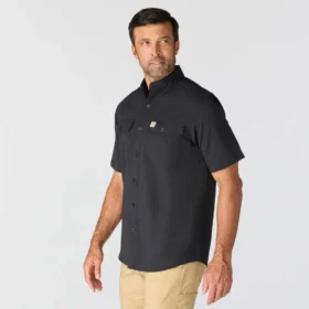 Force Sun Defender™ Chambray-skjorte til mænd med afslappet pasform og løse ærmer – solbeskyttende skjorter
