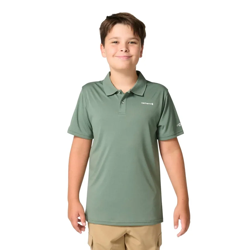 Force Sun Defender™-poloshirt med korte løse ærmer til drenge (børn/småbørn)