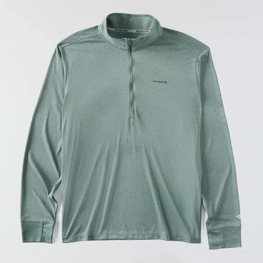 Force Sun Defender UPF 50+ fugttransporterende pullover med halv lynlås til mænd – solbeskyttelsesskjorter
