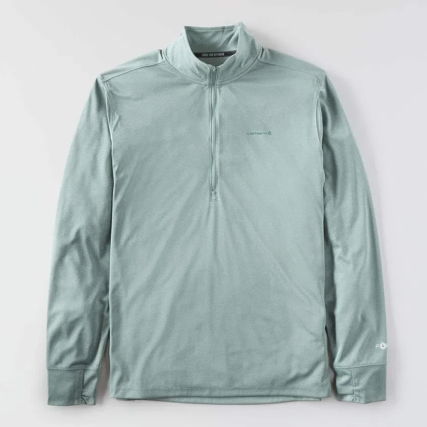 Force Sun Defender UPF 50+ fugttransporterende pullover med halv lynlås til mænd – solbeskyttelsesskjorter