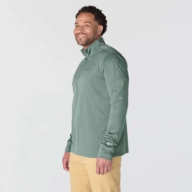 Force Sun Defender UPF 50+ fugttransporterende pullover med halv lynlås til mænd – solbeskyttelsesskjorter