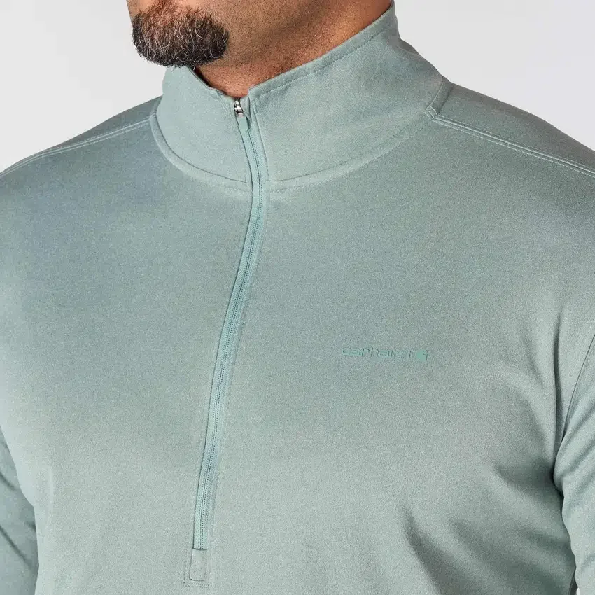 Force Sun Defender UPF 50+ fugttransporterende pullover med halv lynlås til mænd – solbeskyttelsesskjorter