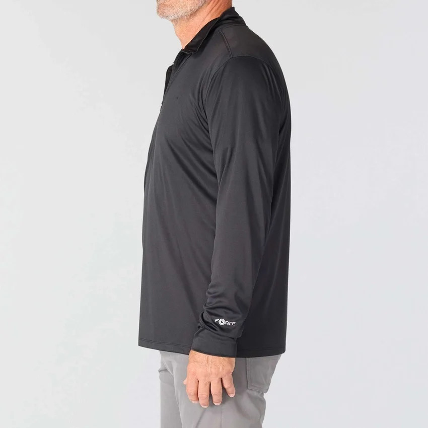 Force Sun Defender UPF 50+ fugttransporterende pullover med halv lynlås til mænd – solbeskyttelsesskjorter