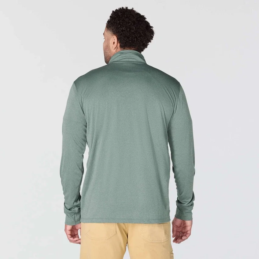 Force Sun Defender UPF 50+ fugttransporterende pullover med halv lynlås til mænd – solbeskyttelsesskjorter