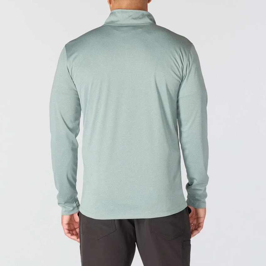 Force Sun Defender UPF 50+ fugttransporterende pullover med halv lynlås til mænd – solbeskyttelsesskjorter
