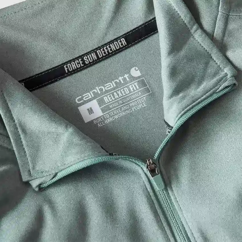 Force Sun Defender UPF 50+ fugttransporterende pullover med halv lynlås til mænd – solbeskyttelsesskjorter