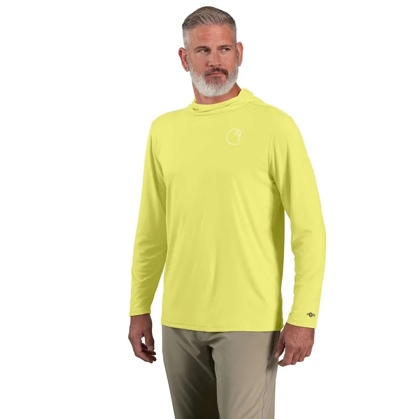 Force Sun Defender UPF 50+ letvægts-hoodie med lange løse ærmer og fugttransporterende egenskaber til mænd – solbeskyttende Hættetrøjer