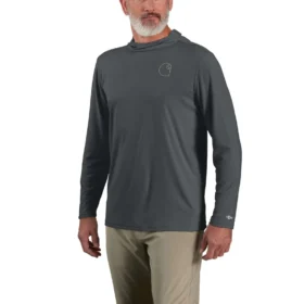 Force Sun Defender UPF 50+ letvægts-hoodie med lange løse ærmer og fugttransporterende egenskaber til mænd – solbeskyttende Hættetrøjer