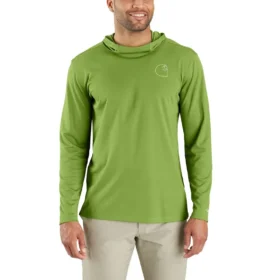 Force Sun Defender UPF 50+ letvægts-hoodie med lange løse ærmer og fugttransporterende egenskaber til mænd – solbeskyttende Hættetrøjer
